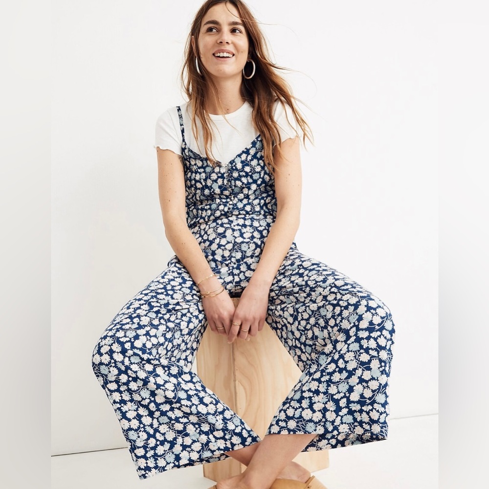 Madewell Huston Pull-On Crop Pants in French Floral